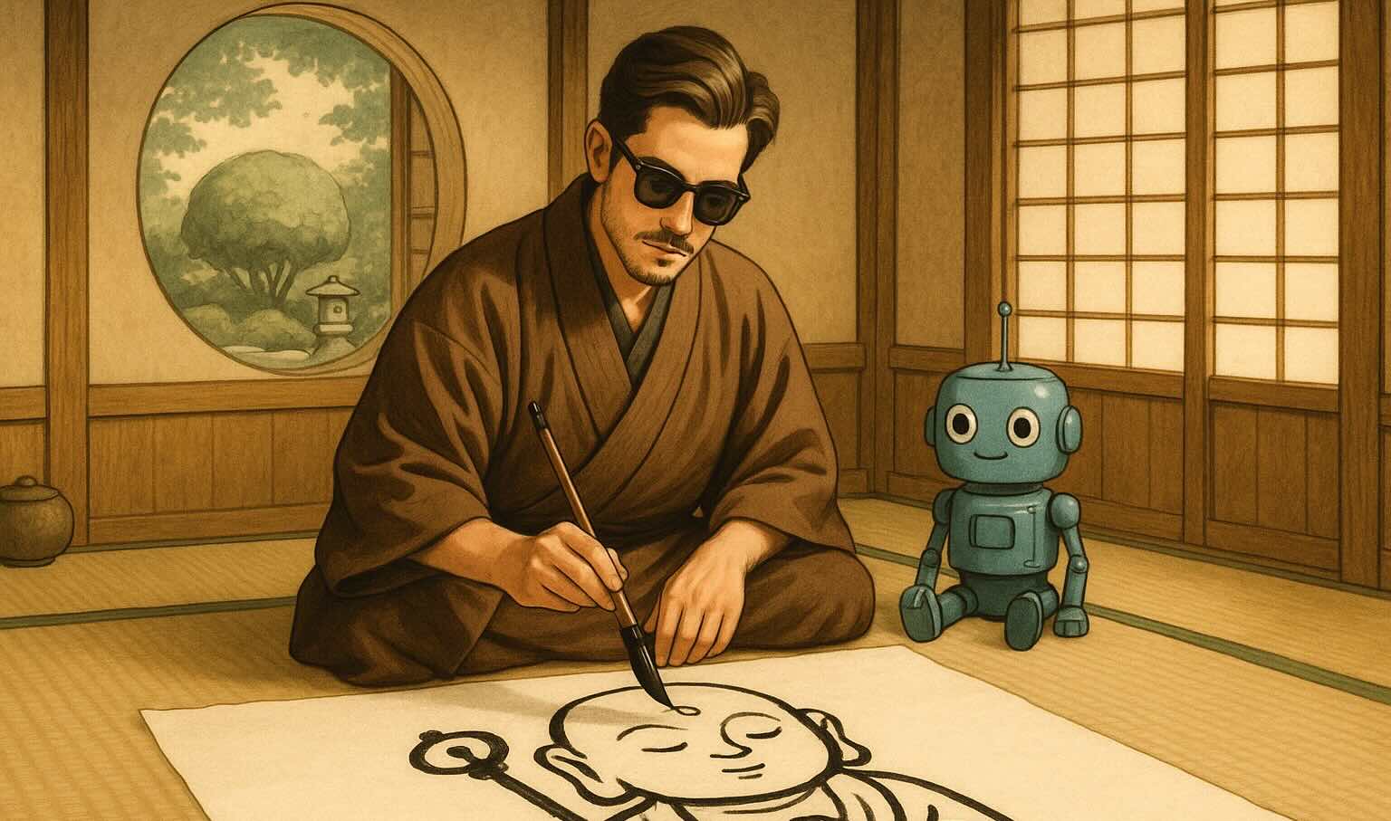 Hybrid Calligraphy-to-AI Method